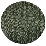 16Ft Twisted Cloth Covered Wire 18 Gauge 2 Conductor Braided Light Cord Army Green