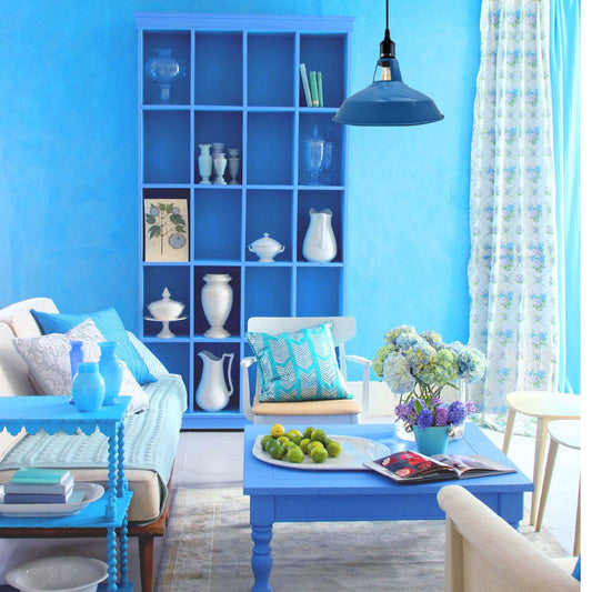  Blue Barn Style Pendant Light for living room.JPG