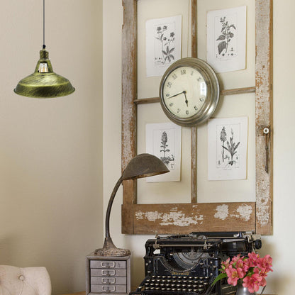 Yellow Brass Barn Style Pendant Light for hallways.JPG