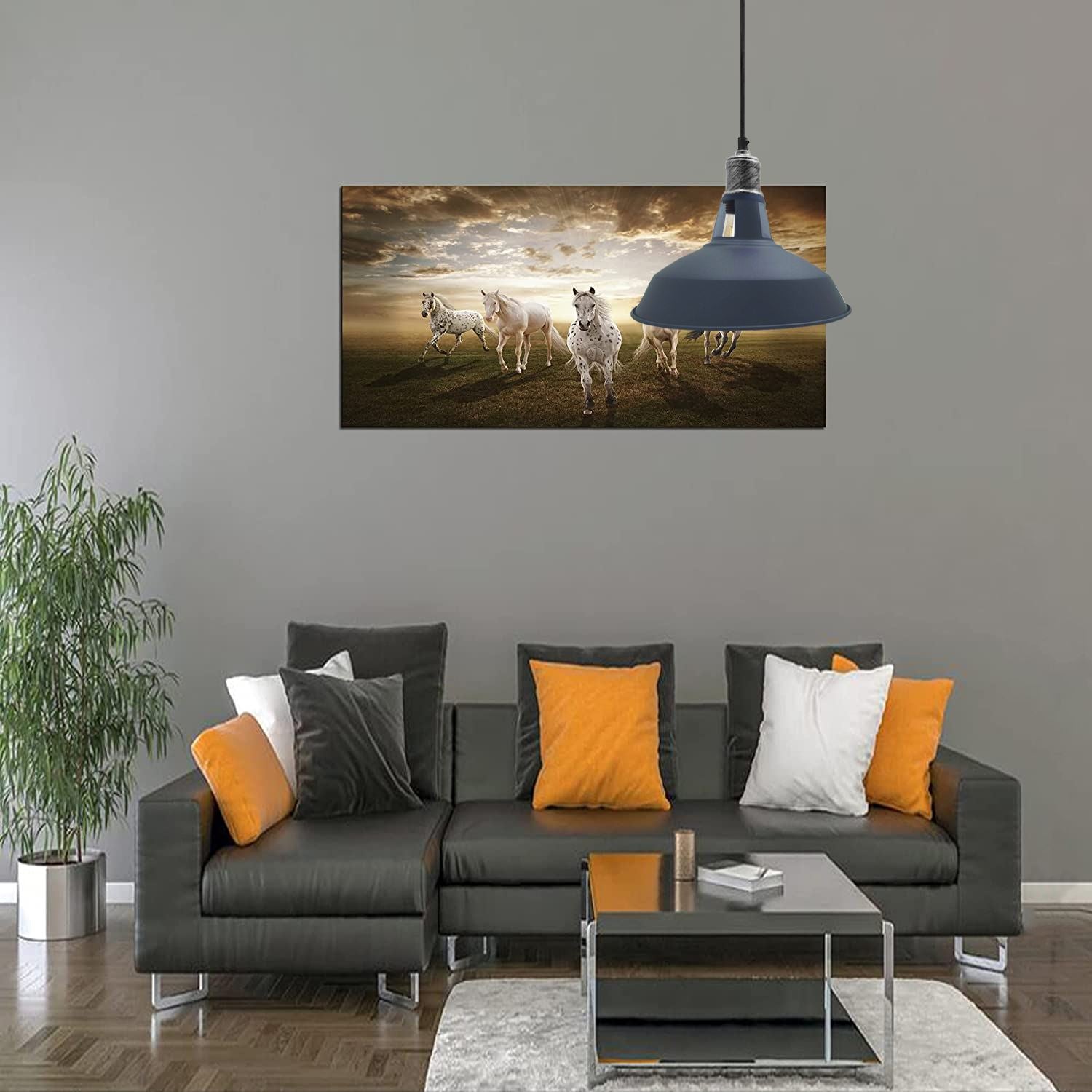 Grey Barn Style Pendant Light for living room.JPG
