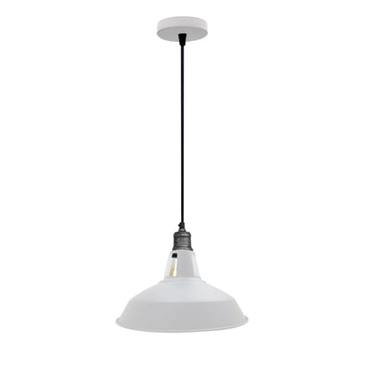 White Barn Style Pendant Light.JPG
