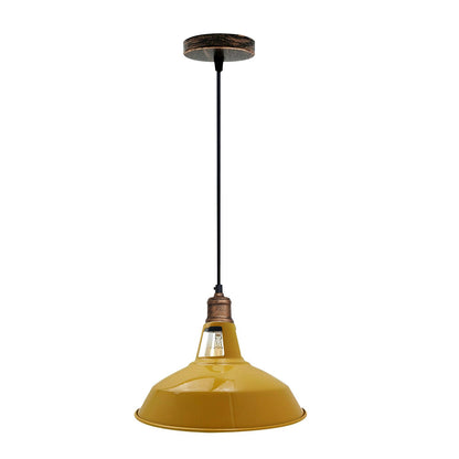 Yellow Barn Style Pendant Light.JPG