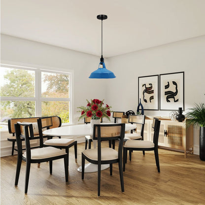  Blue Barn Style Pendant Light for dining room.JPG