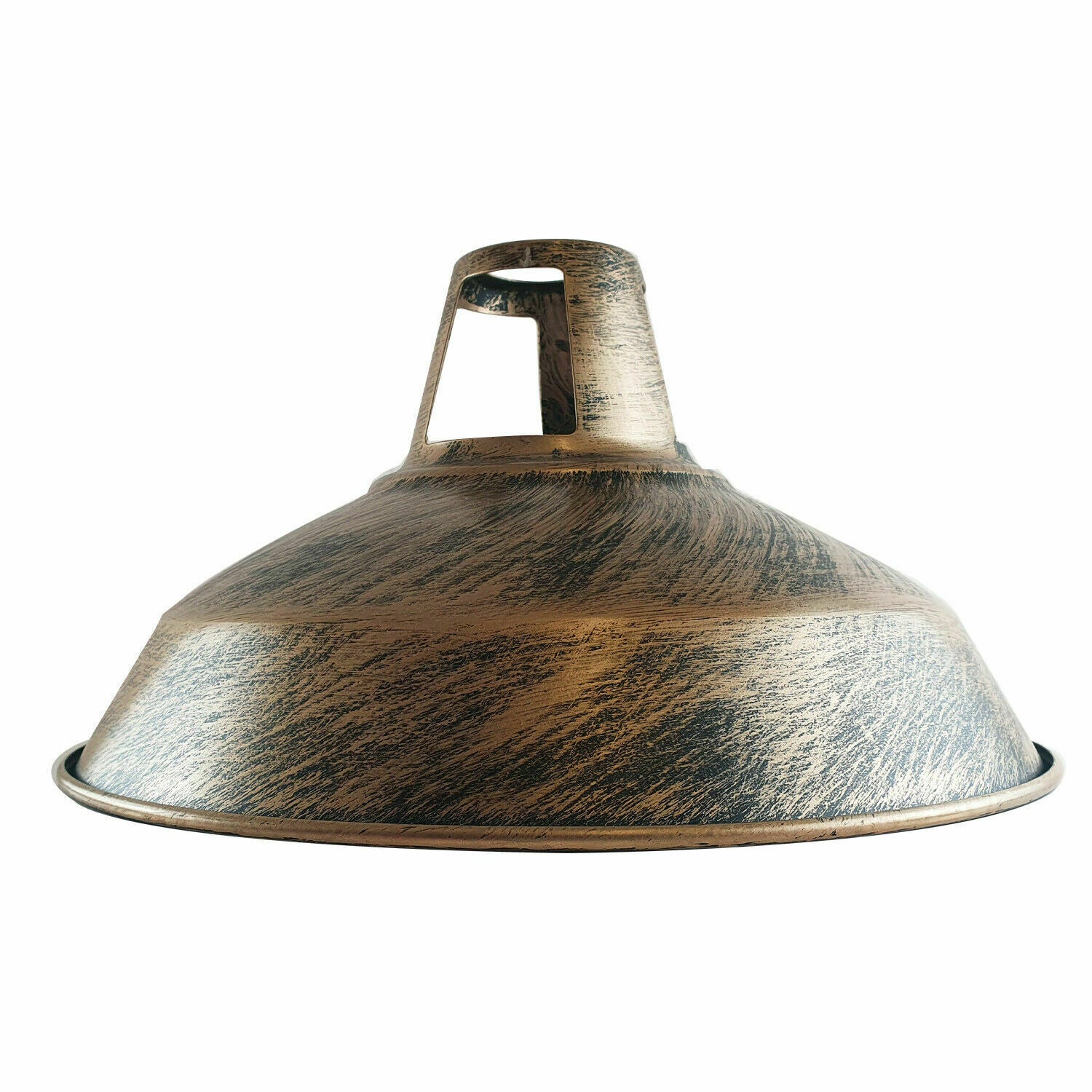 brushed copper barn lampshades for pendant lights.JPG