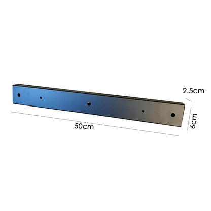 3 Outlet 500mm Black Metal Ceiling Rose Sq