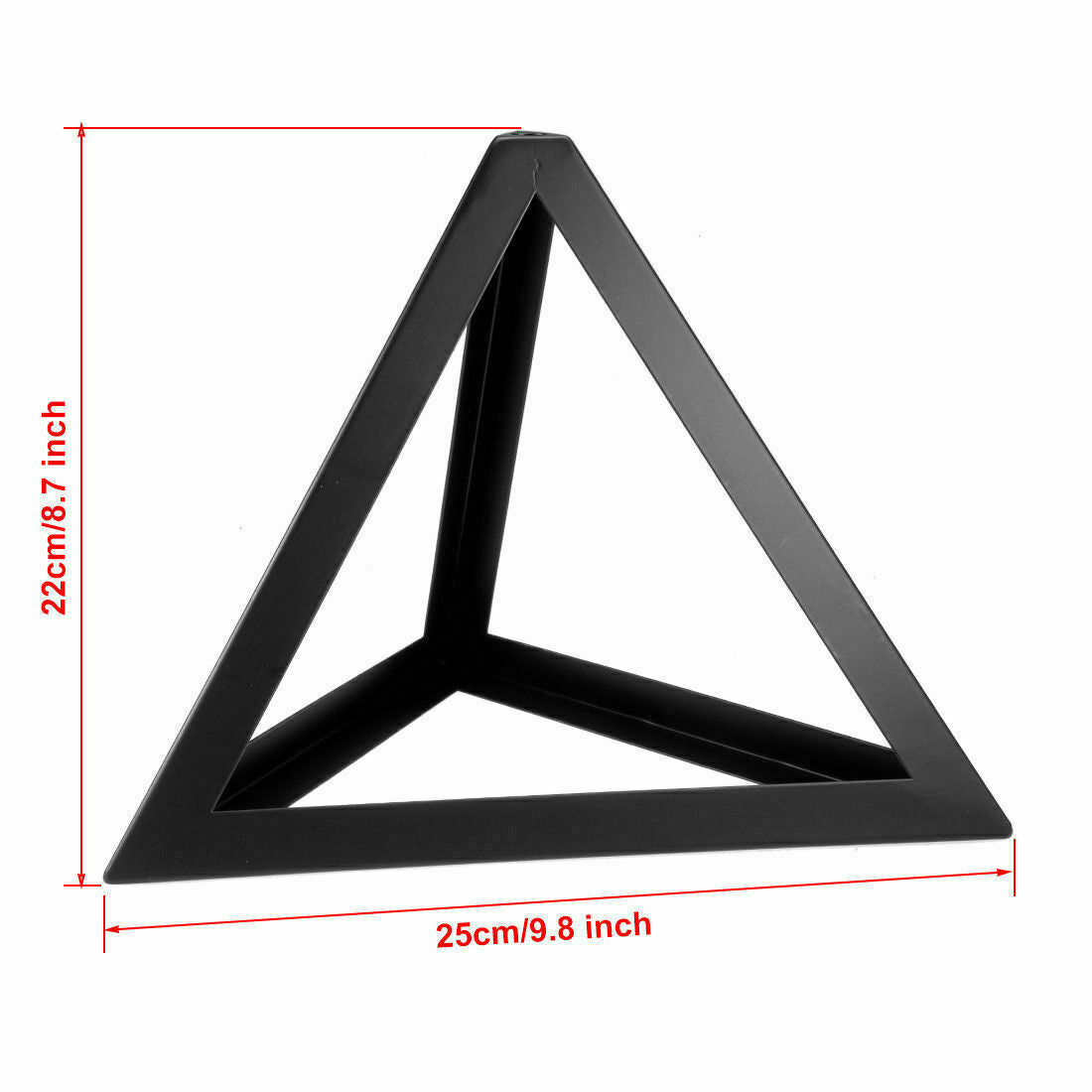 Black triangle metal wire frame lamp Light wire cage