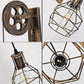 Brushed Copper Vintage Wheel Wall Light Retro Water Pipe Wall Lights Loft~1913 - LEDSone UK Ltd