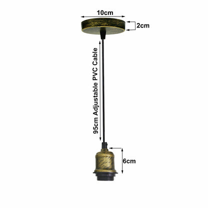 Vintage hanging Pendant light with Socket Lamp Holder