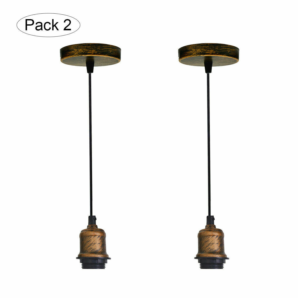 Vintage hanging Pendant light with Socket Lamp Holder