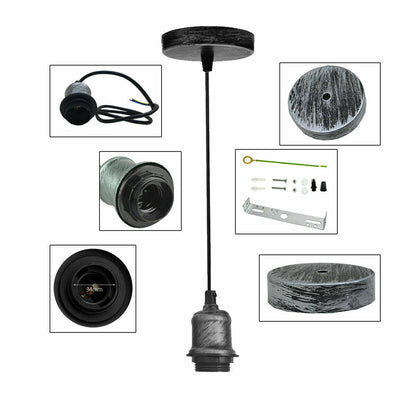 Vintage hanging Pendant light with Socket Lamp Holder