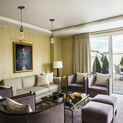 Vintage hanging Pendant light with Socket Lamp Holder