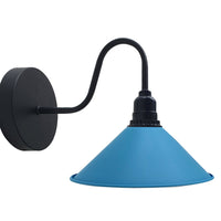 Vintage Blue Shade Metal Retro Bedroom Kitchen Modern Wall Light Style Home~1429