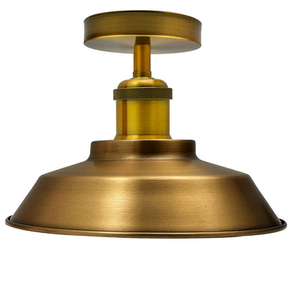 Retro Ceiling Flush Mount Lamps in Yellow Brass