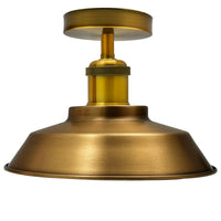 Ceiling Light Retro Flush Mount Ceiling Lamp Shade Fitting Yellow Brass~1185