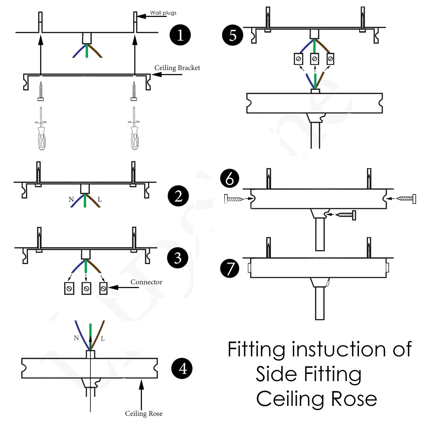 Industrial iron Hanging Pendant Light Cord Kit