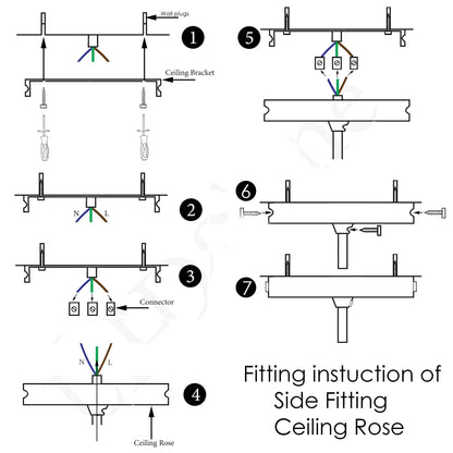 Big Barn Style Flush Mount Light - instruction image
