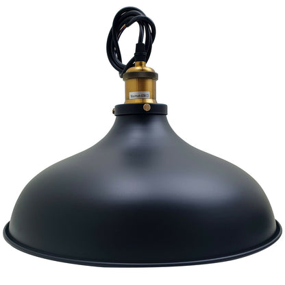 Black Big Barn sytle Pendant light.JPG