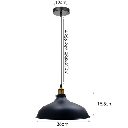Black Big Barn sytle Pendant light.JPG
