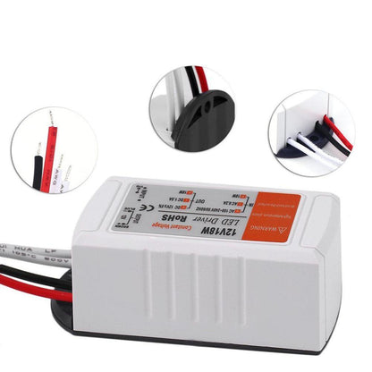 DC 12V 1.5A 18W Constant Voltage LED Driver Power Supply AC 90-240V Lighting Transformer