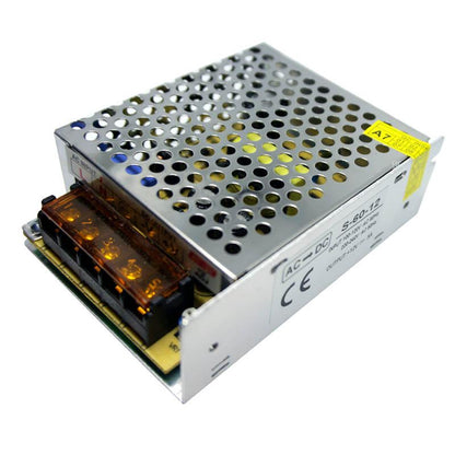 DC 12V 5A Adjustable DC Power Voltage Converter AC to DC Power Supply Enclosed Power Supplies S-60-12