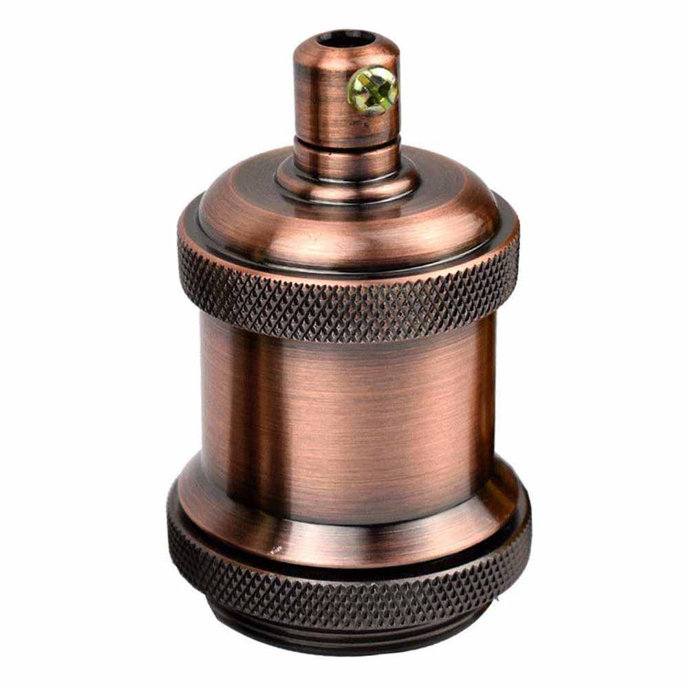 Copper finish E27 vintage lamp holder for handmade café or restaurant pendant light