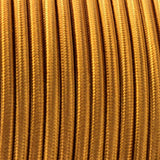 5 Pack 18 Gauge 2 Conductor Round Cloth Covered Wire Braided Light Cord Gold Lamp Wire Pendant Light Cord