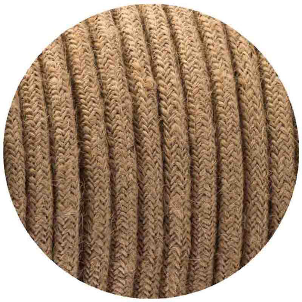 18 Gauge 2 Conductor Round Rope Light Cord Covered Wire Hemp Electrical Rope Pendant Light Cord