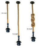 E27 Holder - Vintage Retro Hemp Rope- Pendant Ceiling -Light Décor Rope - pendant lights-pendant