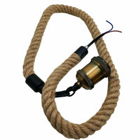 Rope Pendant Light - hemp rope lighting - rope ceiling light - rope lights hanging - pendant light