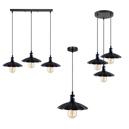 black Ceiling Flower Pendant Lamp.JPG
