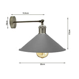 E26 Vintage Industrial Grey Colour Wall Lamp Fittings Indoor Sconce iron Metal Lamps~1530