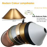 Modern Metal Yellow Brass Easy Fit Cone Shape Lampshade~1368