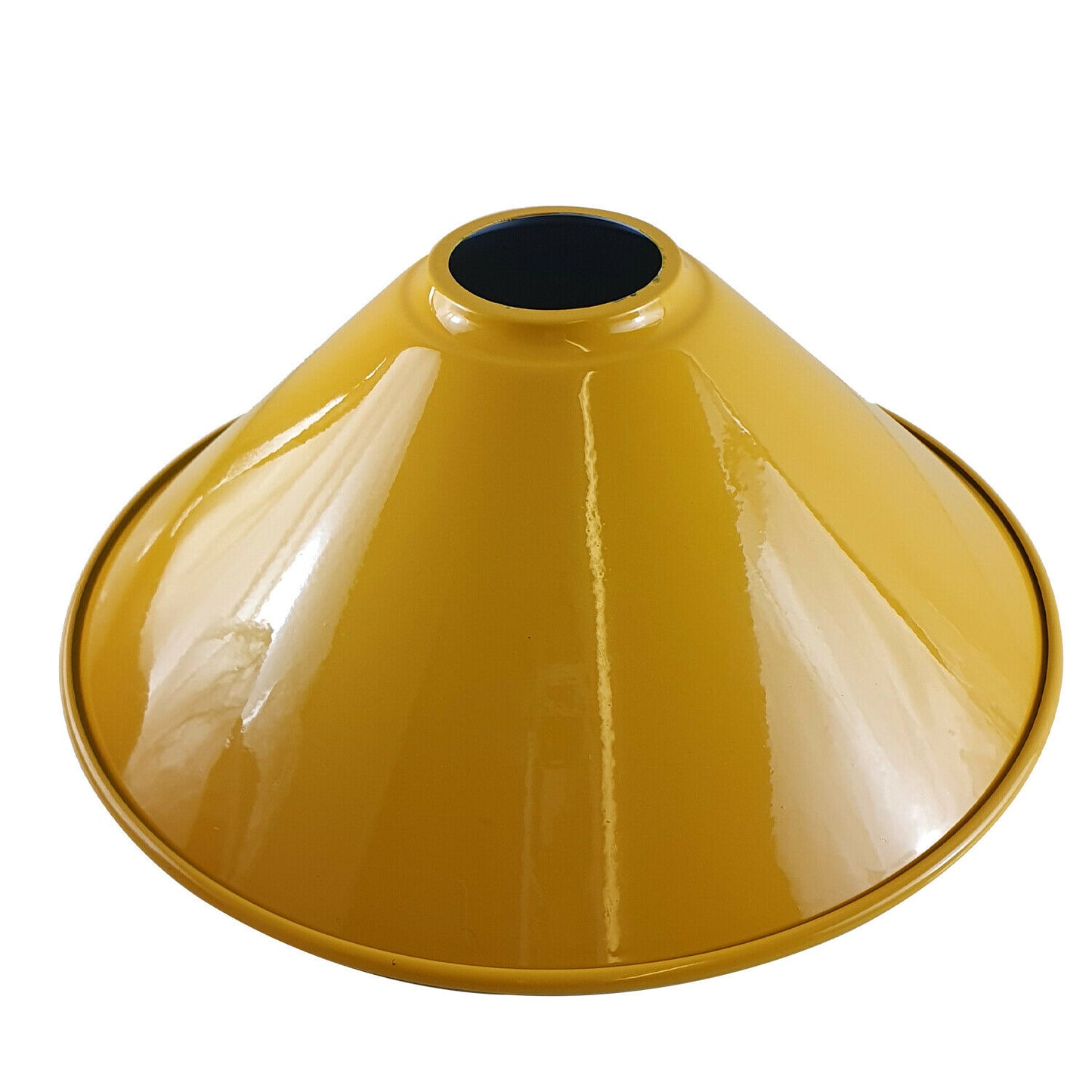 Vintage metal lamp shade yellow