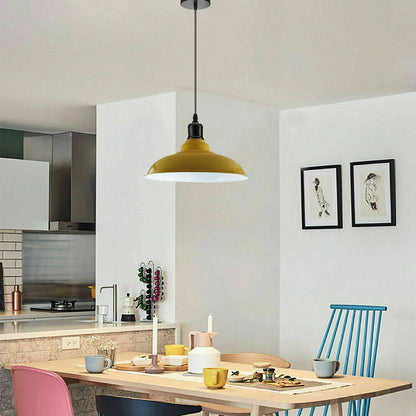 Yellow Curvy Pendant Light for dining room.JPG