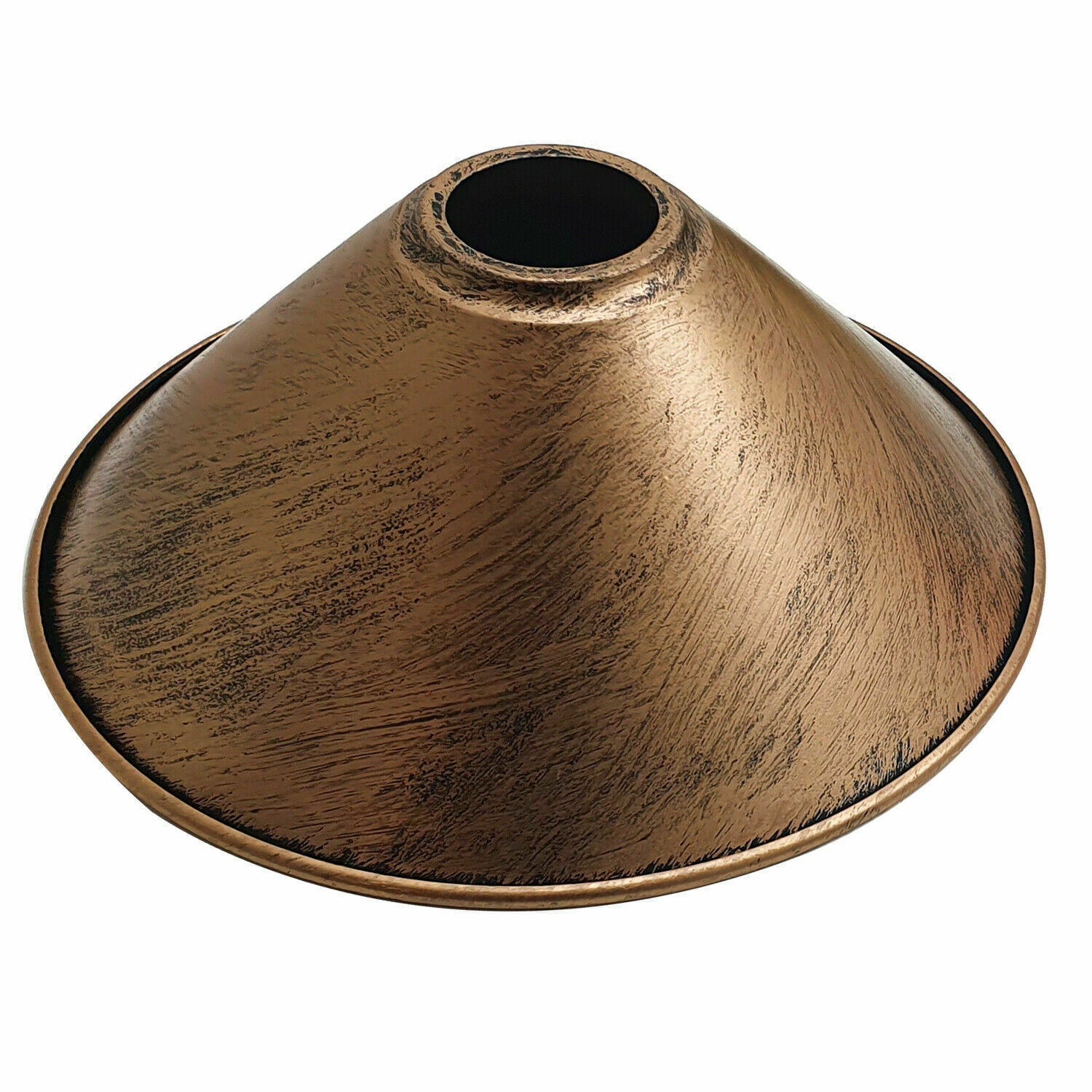 Brushed copper cone lamp shade .JPG
