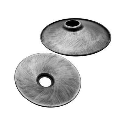 Brushed silver Lampshades for chandelier.JPG