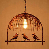 Birdcage Chandelier Pendant Light Rustic Red lighting stores near me bird cage lamp industrial light cages