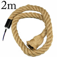 Rope Light Cord- E26 Socket-hemp rope light fixture-rustic rope lighting-pendant lighting with rope