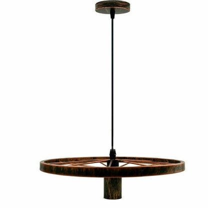 Retro Industrial Ceiling Wheel Pendant Light 