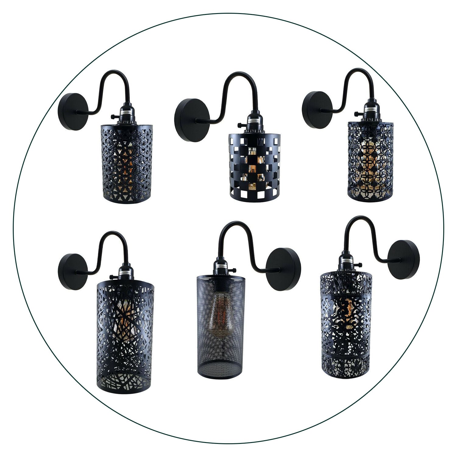 Vintage Industrial Metal Shade Black Wall Lights – Relicelectrical