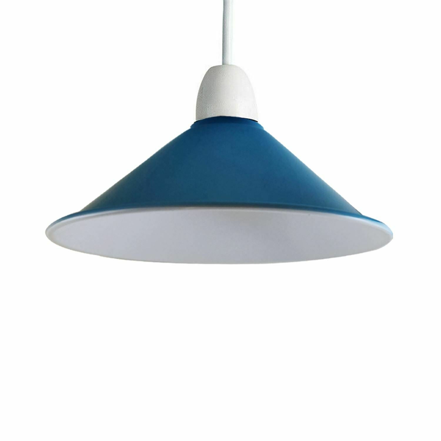 Blue Cone Pendant Lamp Shade.JPG