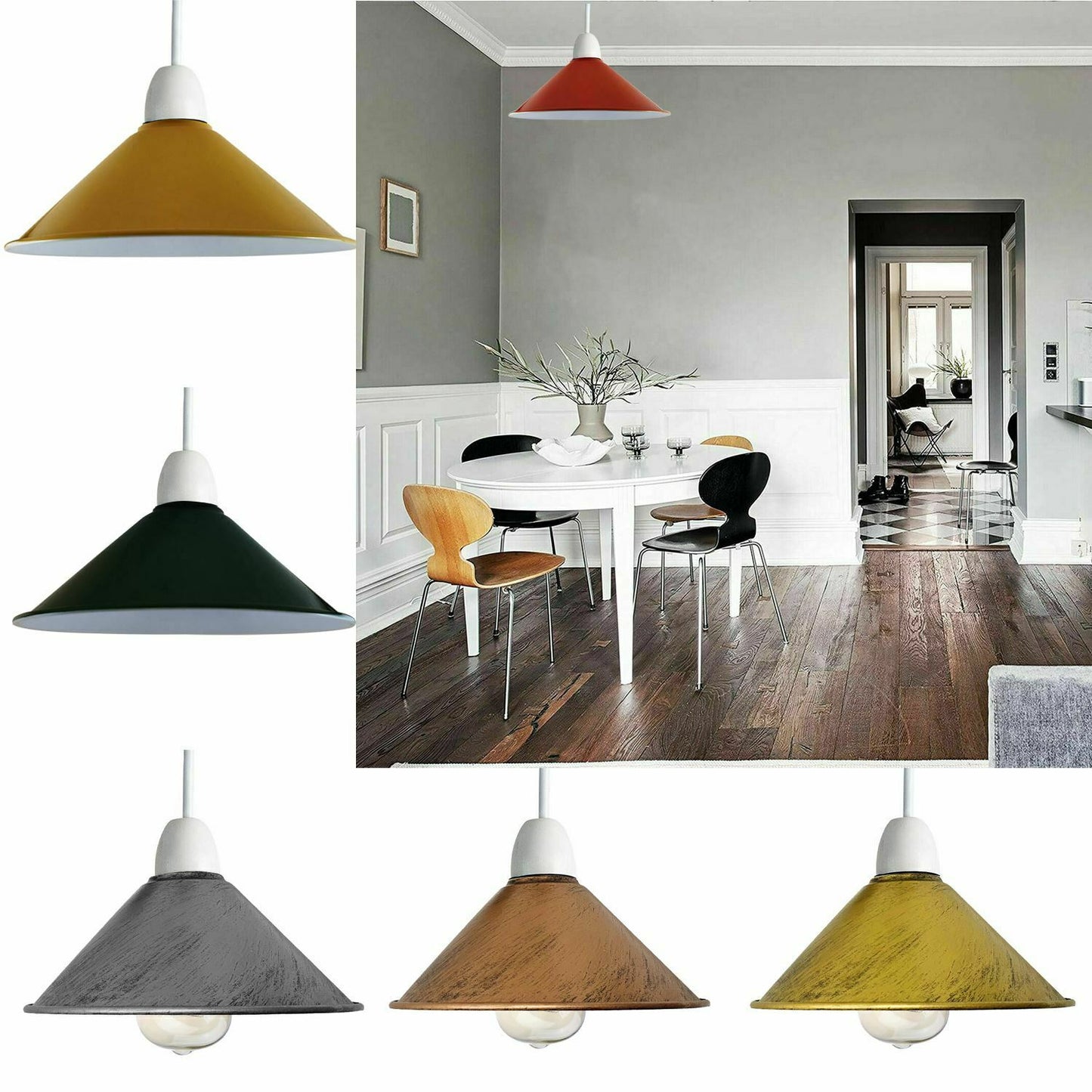 Cone ceiling lamp shade for living room.JPG