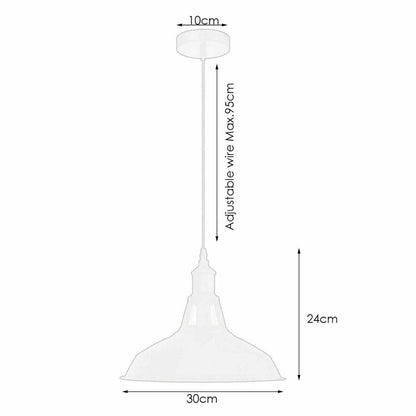 Industrial Metal Barn Green Pendant Light
