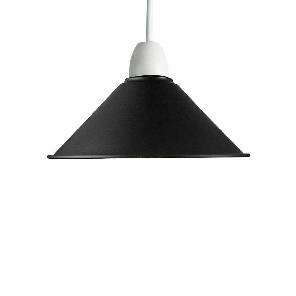 Black Cone Pendant Lamp Shade.JPG