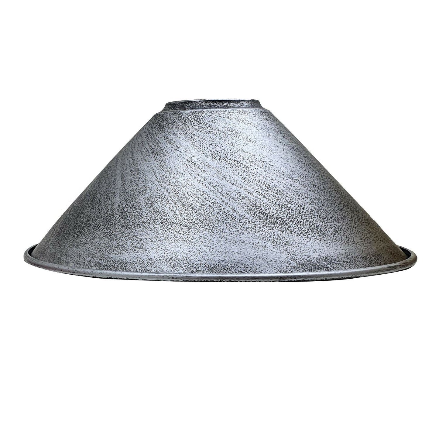 Brushed Silver Vintage Cone Metal Ceiling Lamp Shades