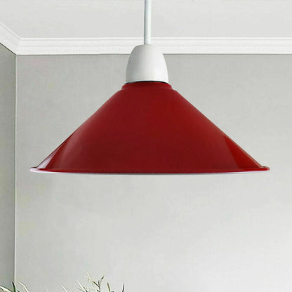 Red Cone Pendant Lamp Shade.JPG