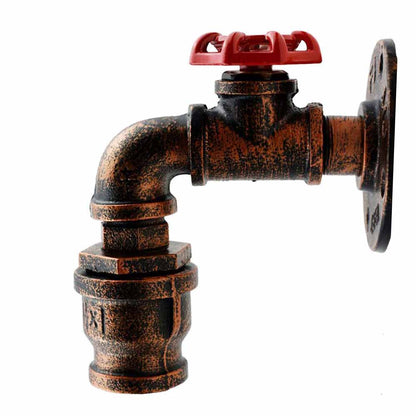 Rustic Red Water Pipe Wall Light.JPG
