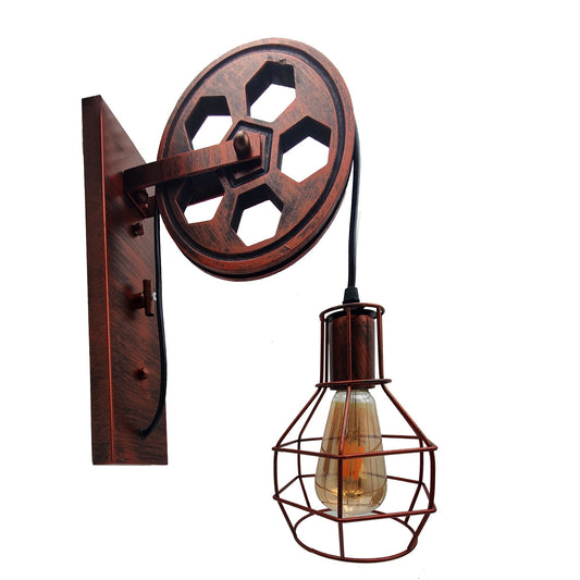 pulley wall sconce industrial pulley lighting