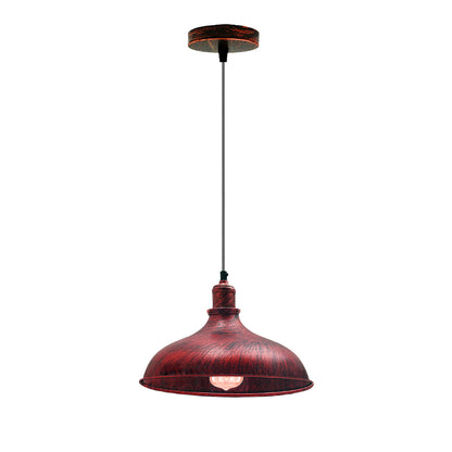 16 Inch Industrial Metal Rustic Red Hanging Pendant Light