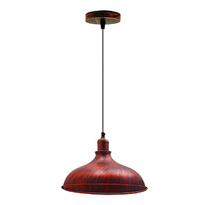 Industrial Metal Rustic Red Hanging Pendant Light